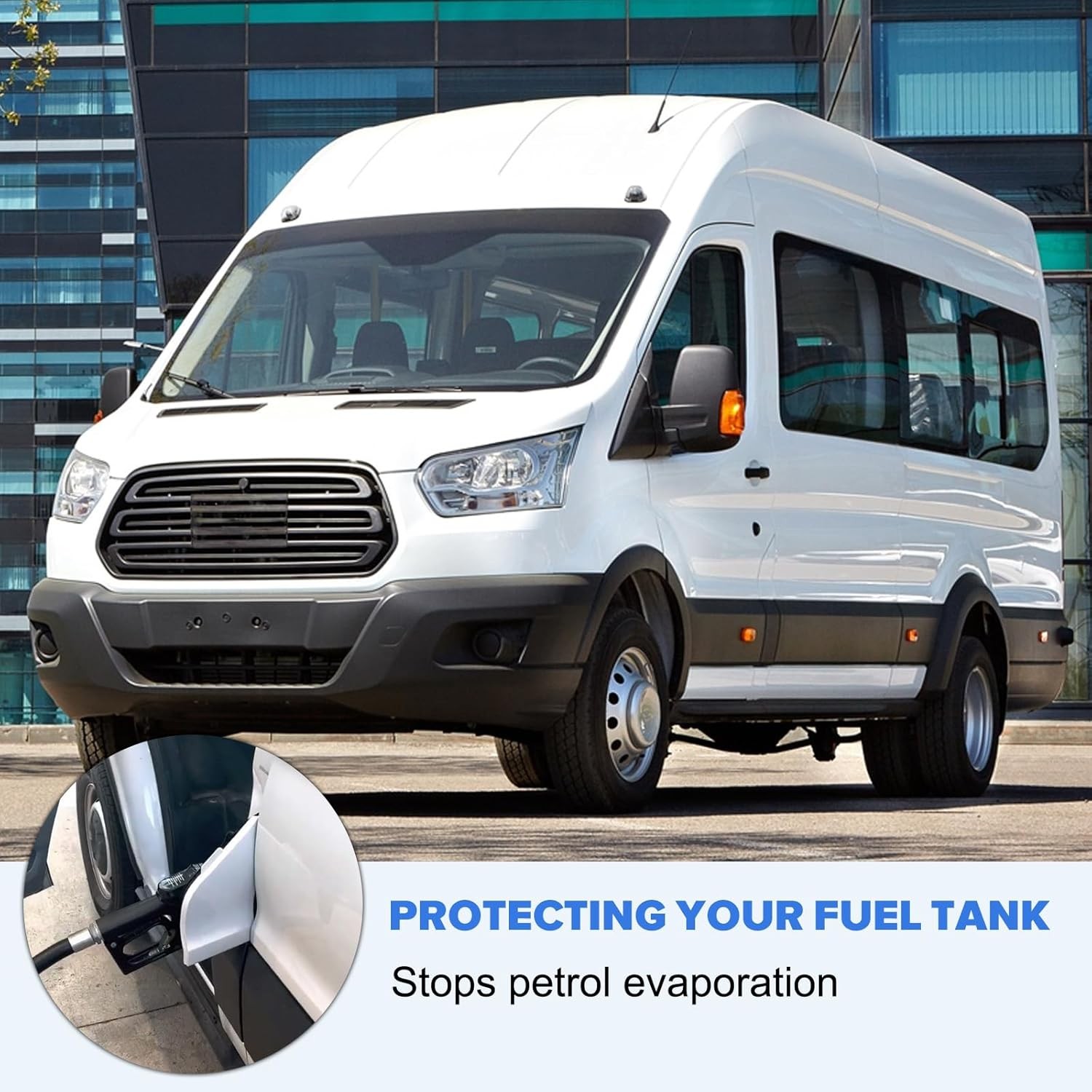 Fuel Door, Fuel Filler Door Assembly with White Cover Compatible-White cover