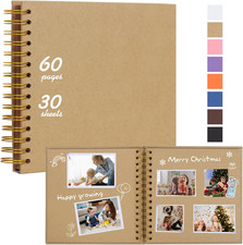8 X 8 Inch Small DIY Scrapbook Photo Album, 60 Pages Hardcover Craft Paper Photo