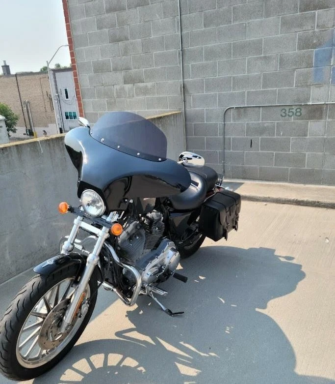 4 parabrisas Yamaha Virago 250 500 pintado universal plástico ABS carenado ala de murciélago Foto 4 de 4