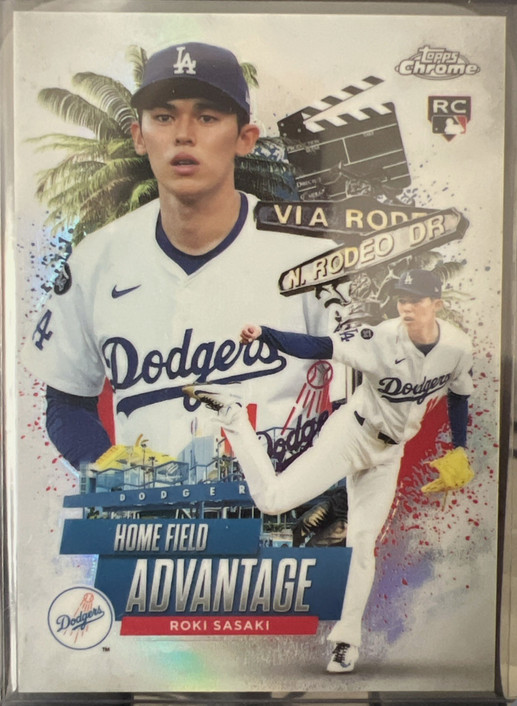 2025 Topps Chrome Update Roki Sasaki Home Field Advantage SSP LA Dodgers