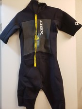 DBX Short Neoprene Wetsuit Super Stretch Men's Size Medium Black Grey NEW
