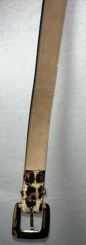 Women’s Large Faux Leopard Fur Elite Fresno CA Belt Total Length 39” See Pics - Picture 7 of 9
