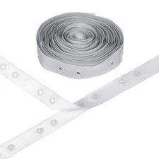 Plastic Snap Buttons, 5 Yards Plastic Snaps [Gray, 36mm Spacing]