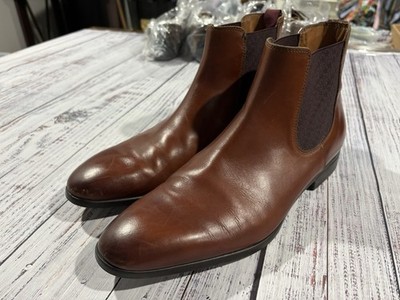 Mens Ted Baker Boots Sz 10 M Chelsea Cognac EXCELLENT Condition 0246