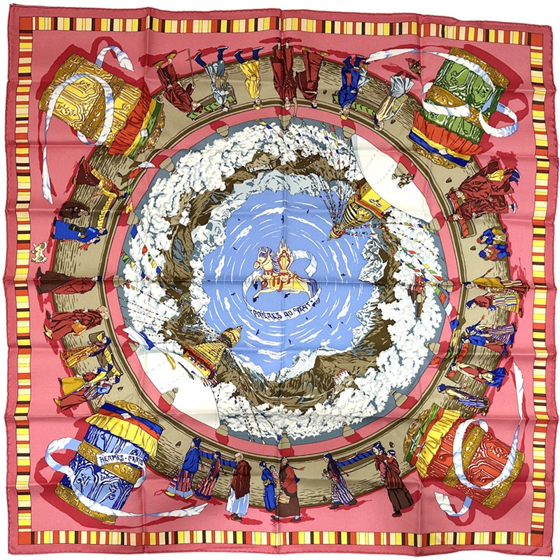 Hermes Carre 90 Silk Scarf PRIERES AU VENT 456927