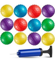 Bedwina Mini Knobby Balls - (Pack of 12) Bulk 5 Inch Sensory Balls and Spiky Mas