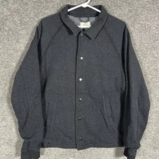 Marine Layer Jacket Mens Large Gray Snap Front Cotton Blend Coach Shacket