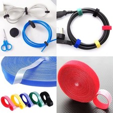 1/5M Reusable Cable Organizer Wire Winder Strap Cord Management Tie for Desk
