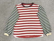 We The Free People Blouse Womens Small Oversize Slouchy Multi Sawyer Striped Tee