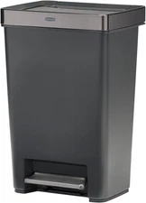 Series IV Step-On Trash Can for Home and Kitchen, 12.4 Gallon, Stainless Steel