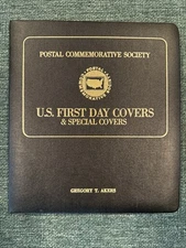 USPS first day cover pages, in bond book, Postal commemorative Society lot
