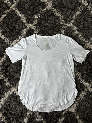 Maurices 24/7 Tee Shirt Womens XL White Short Sleeve Scoop Neck Top NWT