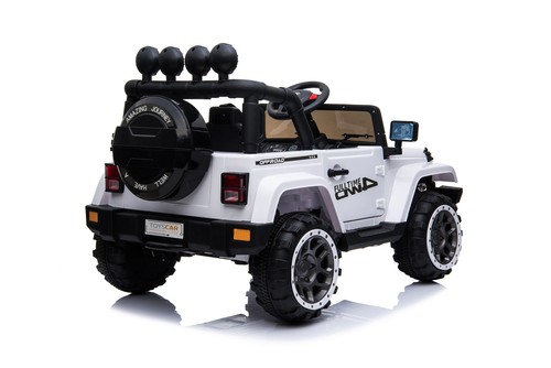 Auto Macchina Elettrica per Bambini Fuoristrada Bianca 12V MP3 Led con Telecoman - Foto 11 di 11