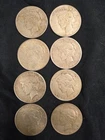 #5483  8 Peace Dollars 90% silver Coin. See Pictures For Years !