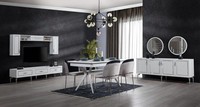 Esszimmer Set Tisch 4X StüHle Anrichte 2х Spiegel Wohnwand 11Tlg Garnitur