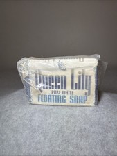 Saponetta galleggiante vintage Queen Lily bianco puro mai aperta anni 50 San Francisco 