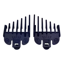 Clipper Guide Combs - Fool Proof Tapers & Fades at Home! Sapphire (#1/2 to #3) -