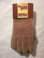 Aris Weather Shed Leather Knit Men's Winter Gloves One Size New