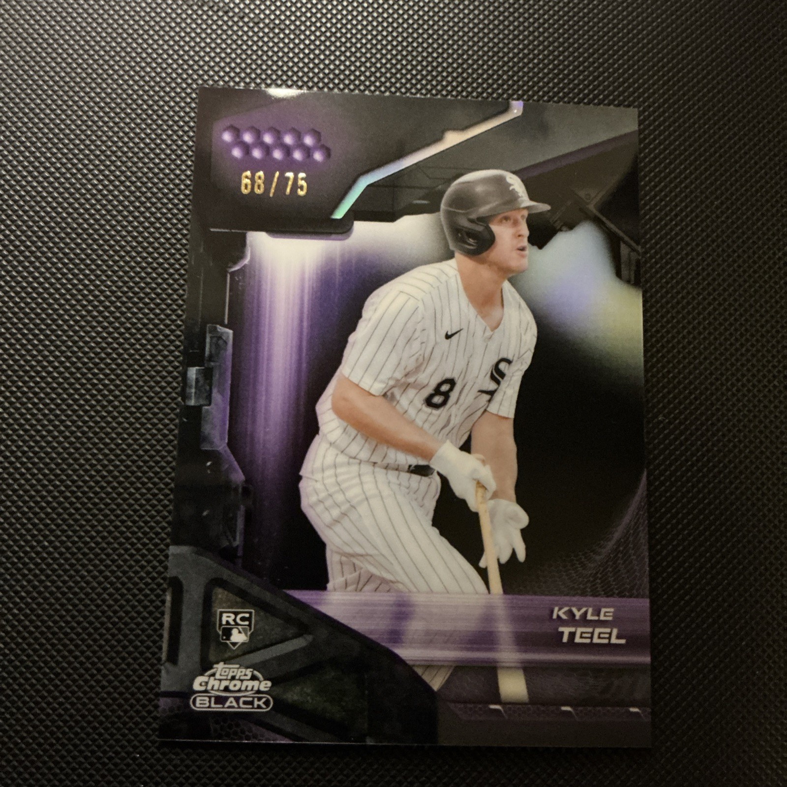 2026 Topps Chrome Black Kyle Teel Purple Refractor /75 White Sox
