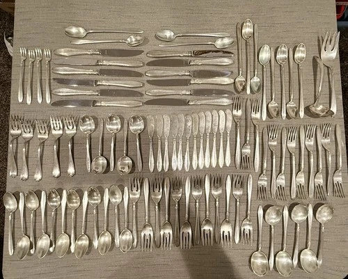 12 Setting Of Gorham Sterling Silver And More. 95 Pieces Of Flatware  3470g