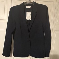 Women  s NWT Navy Pinstripe Calvin Kline Blazer Sz 16