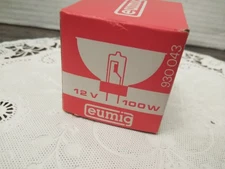VTG. (1) EUMIG 12V 100W Halogen Bulb EFP Projector Lamp  #930 043  N.O.S.