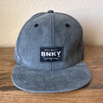 BinkyBro Stay Salty Youth Gray Snapback Hat, Adjustable Cotton Solid Logo