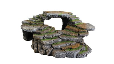 (REP183) Reptology Shale Scape Step Ledge & Cave Hideout   Decorative Resin f...