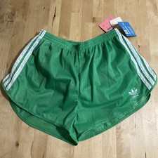 Vintage 80s NOS Adidas USA Nylon Sprinter Running Shorts Tricot Track Ibiza Lrg