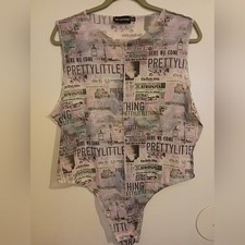 PrettyLittleThing Women's Printed Bodysuit Sz 18