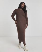 Simply Be Womens Chocolate Maxi Bodycon Dress