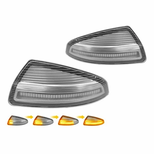 Pair Dynamic Flow Side Mirror Turn Signals For Mercedes-Benz C-Class S204 W204