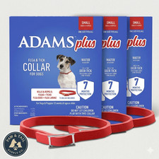 Adams Plus Flea Tick Collar for Small Dogs Puppies 7 Month Protection 3PK