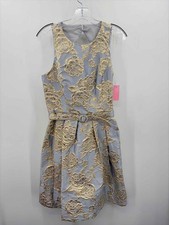 Pre-Owned Eliza J Silver Size 8 Knee Length Sleeveless Dress
