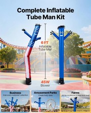 Inflatable Tube Man with Blower, 6 ft Tall, Wacky Waving Wind Flying Inflatable