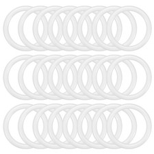 1.3 Inch Dream Catcher Rings, 24 Pcs Plastic Macrame Wreath Floral Hoop White