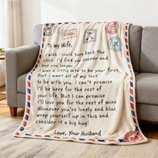 Gifts for Wife from Husband, to My Wife's Blanket Wedding Anniversary Gifts, ...