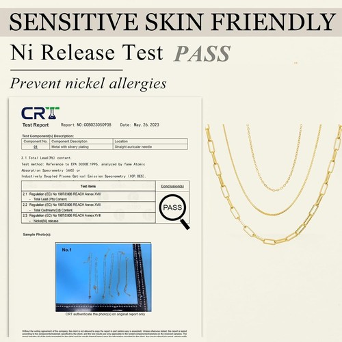 Gold Necklace for Women,Layered Gold Plated Chain Necklace Set Non Tarnish Trend - Picture 6 of 7