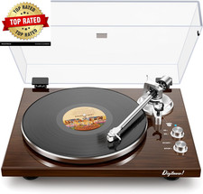 Belt Drive Turntable for Vinyl Record Player,Connect with Bluetooth Speakers
