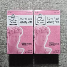 Lot of 2 FolkArt Velvet Crush Pink Flock Kit 2 Step Velvety Soft NIB