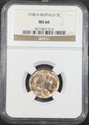 1938-D Buffalo Nickel 5C NGC MS66 RARE HIGH GRADE! Old Glory C&C 1c Auction!