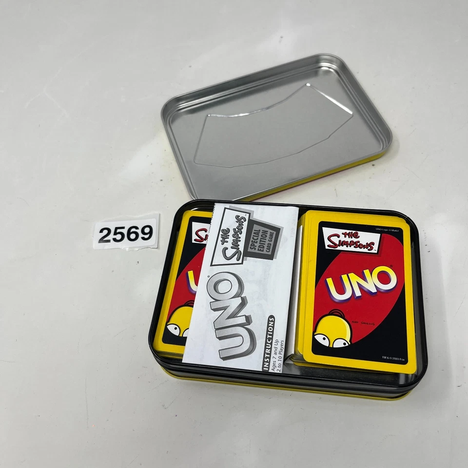 The Simpsons UNO Card Game Special Edition Tin - Mattel 2003 COMPLETE - Image 3 of 4