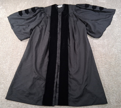 Clerkmans Size 51 5'6''-5'8'' Doctoral Regalia Graduation Collegiate Gown Black