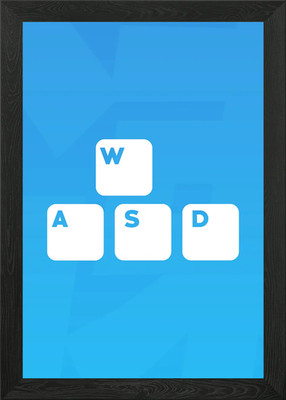 WASD Keys Gerahmtes Wandbild Poster Leinwanddruck Bild