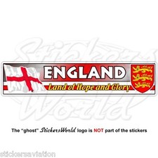 ENGLAND English Flag & Arms, Land of Hope and Glory 180mm (7") Sticker Decal
