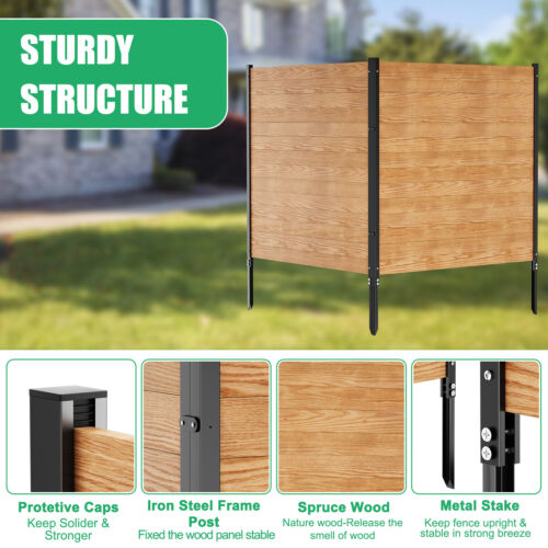 SLSY Air Conditioner Fence Trash Can Fence 48"W X 48"H Privacy Fence 2 Panels - Picture 5 of 20