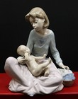 Lladro # 5845 "Dressing the Baby" In Original Box, 7.5" tall, Spain
