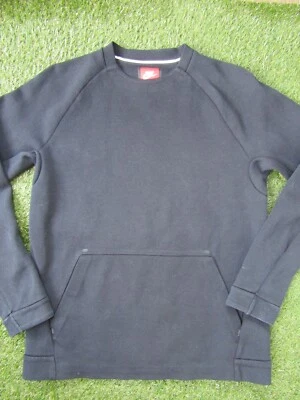 Nike Tech Fleece Crew Neck Sweatshirt with pocket - Size Small Mens - Black