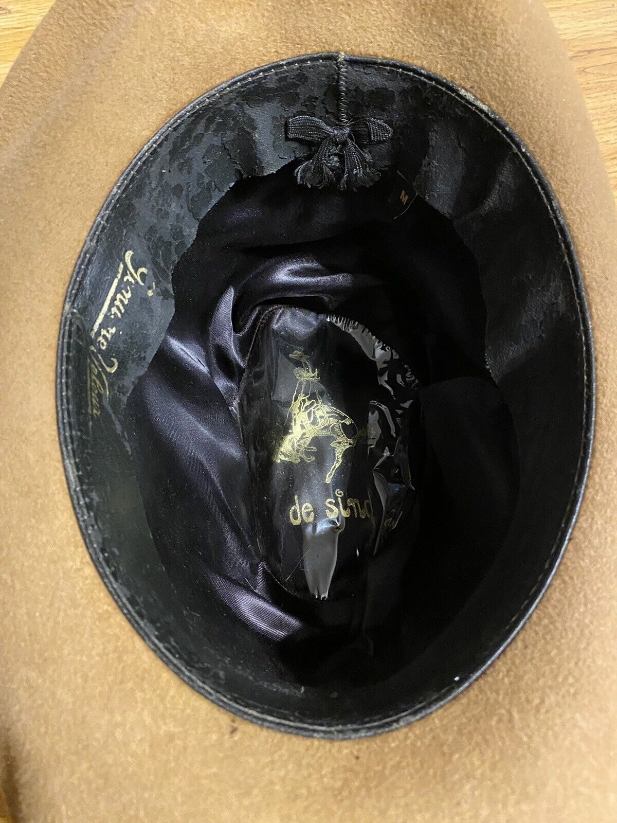Vintage De Sind Cowboy Hat Genuine Velour - image 4