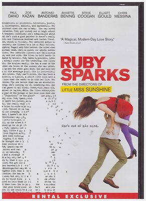 Ruby Sparks DVD THE MOVIE Paul Dano, Annette Bening, Zoe Kazan Antonio Banderas 